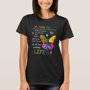 ヨハネ316神のために世界のキリスト教の信仰を愛した Tシャツ