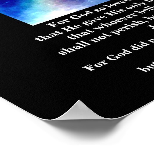 ヨハネ3:16とヨハネ3:17のポスター ポスター (角)