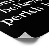 ヨハネ3:16アメリカ国旗の前にワシを置いて ポスター (角)