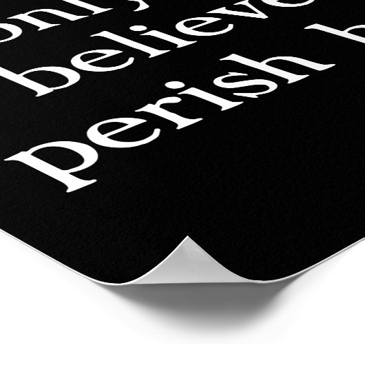 ヨハネ3:16アメリカ国旗の前にワシを置いて ポスター (角)