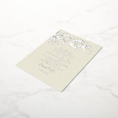 ヨハネ3:16エレガントオリジナルパインクリスマス 箔シーズンポストカード (回転した状態)