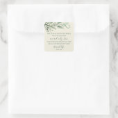 ヨハネ3:16エレガントパインモダン宗教聖降誕祭 スクエアシール (バッグ)