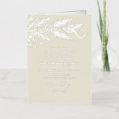 ヨハネ3:16エレガントパインモダン・クリスチャン・クリスマス 箔シーズンカード (正面)