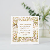 ヨハネ3:16カスタム文字ゴールデンエレガントクリスマス (スタンド正面)