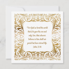 ヨハネ3:16カスタム文字ゴールデンエレガントクリスマス