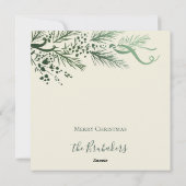 ヨハネ3:16クリスチャンパーソナライズされたのクリモダンスマス シーズンカード (裏面)