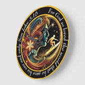 ヨハネ3:16クリスチャン・サーフボード ラージ壁時計 (傾斜)