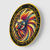 ヨハネ3:16クリスチャン・マリーンジェスティバル・ベッタ・フィッシュ ラージ壁時計 (傾斜)