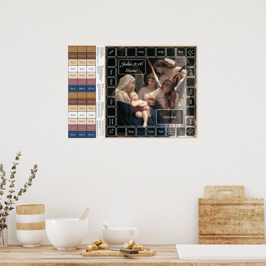 ヨハネ3:16ゲーム ポスター (キッチン)