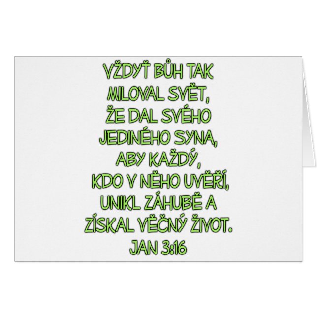 ヨハネ3:16チェコ (正面横)