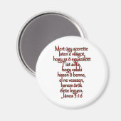 ヨハネ3:16ハンガリー語 マグネット (正面/裏面)