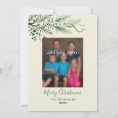 ヨハネ3:16パインモダンフォトクリスチャンのクリスマス シーズンカード (裏面)