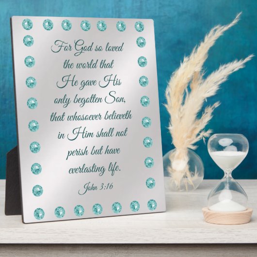 ヨハネ3:16プラーク フォトプラーク (側面)