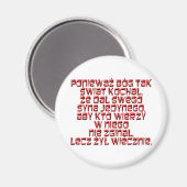 ヨハネ3:16ポーランド マグネット (正面/裏面)