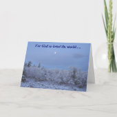 ヨハネ3:16マウンテンドーンクリスマスカード シーズンカード (正面)