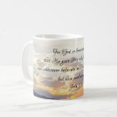 ヨハネ3:16マグカップ コーヒーマグカップ (正面左)