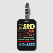 ヨハネ3:16世を愛した神のために ラゲッジタグ (正面縦)
