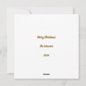 ヨハネ3:16名前をカスタムするゴールデンユニーククリスマス シーズンカード (裏面)