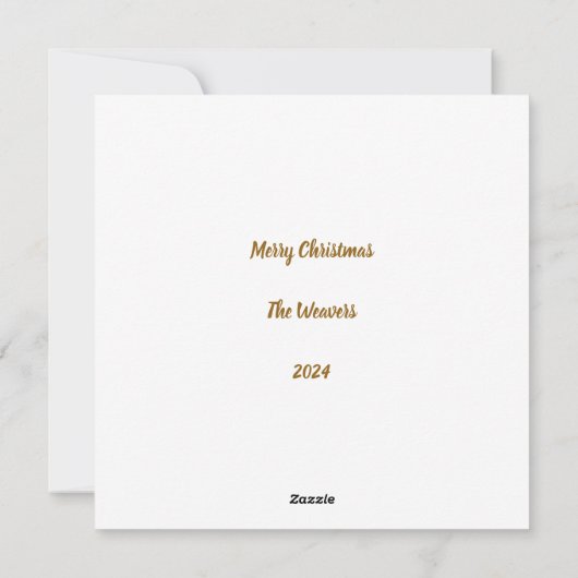 ヨハネ3:16名前をカスタムするゴールデンユニーククリスマス シーズンカード (裏面)