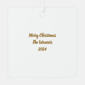 ヨハネ3:16名前をカスタムするゴールデンユニーククリスマス メタルオーナメント (裏面)