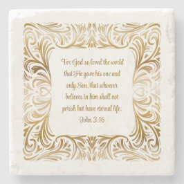 ヨハネ3:16愛された神のために | エレガントユニーク ストーンコースター