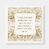 ヨハネ3:16愛された神のために | クリスマスエレガント マグネット (正面)