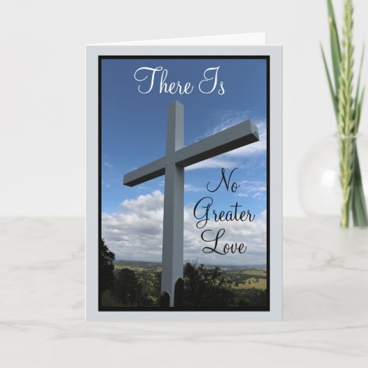 ヨハネ3:16愛素晴らしの復活祭カード シーズンカード (正面)