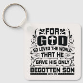 ヨハネ3:16神のために世界のクリスチャンを愛した キーホルダー (正面)
