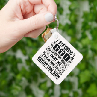 ヨハネ3:16神のために世界のクリスチャンを愛した キーホルダー