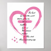 ヨハネ3_16神のために世界のバレンタインChを愛した ポスター (正面)