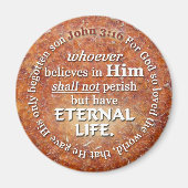 ヨハネ3:16神のために世界の聖書の聖句を愛した マグネット (正面)