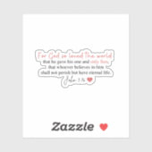 ヨハネ3:16神は世を愛されたからである シール (シート)