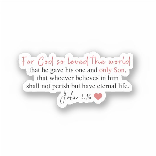 ヨハネ3:16神は世を愛されたからである シール (正面)