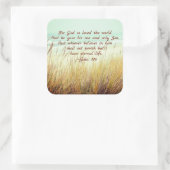 ヨハネ3:16神は世を愛されたからである。 スクエアシール (バッグ)