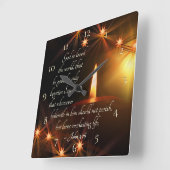 ヨハネ3:16神は世を愛されたからである。 スクエア壁時計 (傾斜)