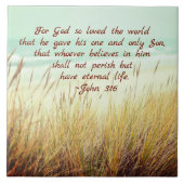 ヨハネ3:16神は世を愛されたからである。 タイル (正面)
