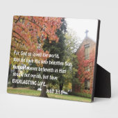 ヨハネ3:16神は世を愛されたからである フォトプラーク (側面)