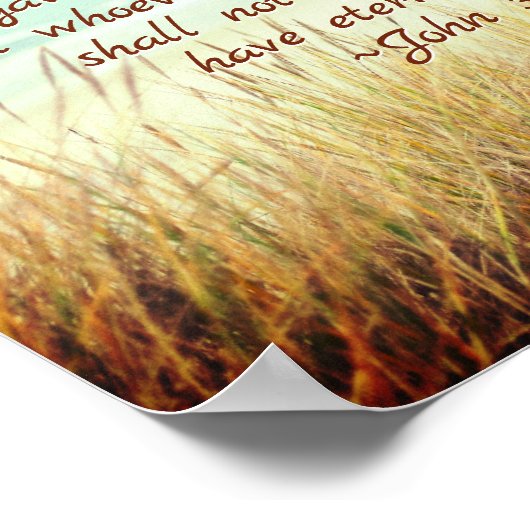 ヨハネ3:16神は世を愛されたからである。 ポスター (角)