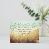 ヨハネ3:16神は世を愛されたからである。 ポストカード (スタンド正面)