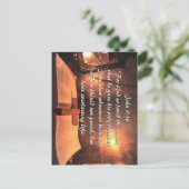 ヨハネ3:16神は世を愛し、提灯 ポストカード (スタンド正面)