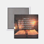 ヨハネ3:16神は世を愛し、提灯 マグネット (正面/裏面)