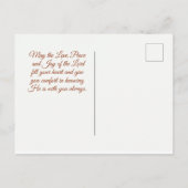 ヨハネ3:16神は世を愛し、聖なる書物、 経典 ポストカード (裏面)