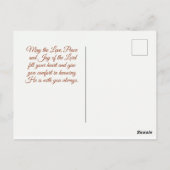 ヨハネ3:16神は世を愛し、聖なる書物、 経典 ポストカード (裏面)