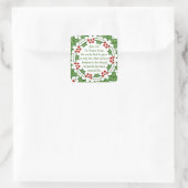 ヨハネ3:16神は世界のクリスマスを愛されたからである スクエアシール (バッグ)