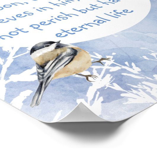 ヨハネ3:16神は世界のクリスマスを愛されたからである ポスター (角)