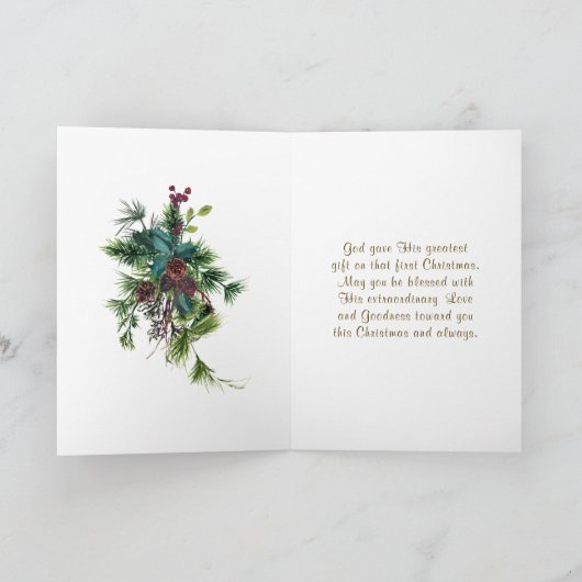 ヨハネ3:16神は世界のクリスマスを愛された シーズンカード (内部)