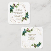 ヨハネ3:16神は世界のクリスマスを愛された スクエア名刺 (正面/裏面)