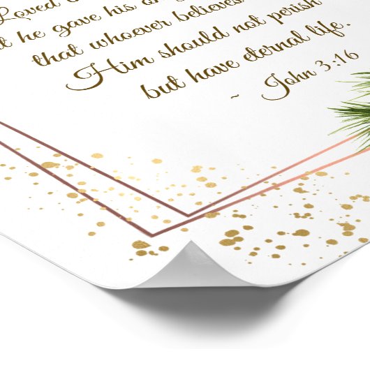 ヨハネ3:16神は世界のクリスマスを愛された ポスター (角)