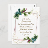 ヨハネ3:16神は世界のクリスマスを愛された ポストカード (正面/裏面)