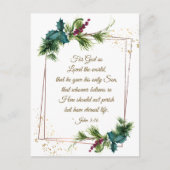 ヨハネ3:16神は世界のクリスマスを愛された ポストカード (正面)